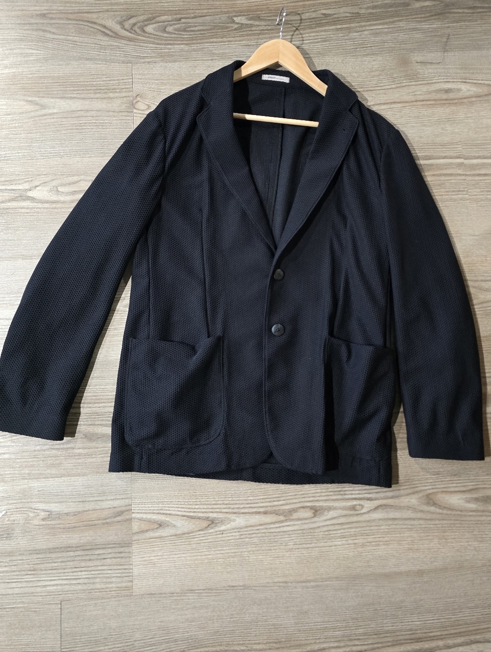 Armani Collezioni Perforated Navy Blazer Jacket Performance